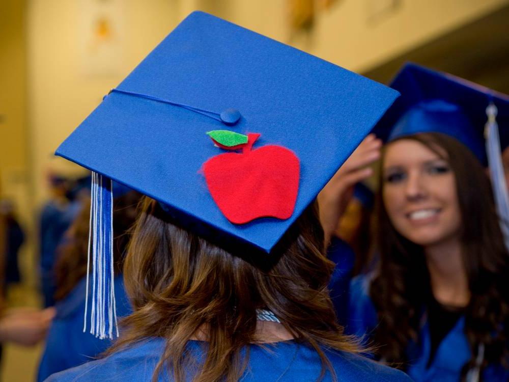 Undergraduate students at graduation